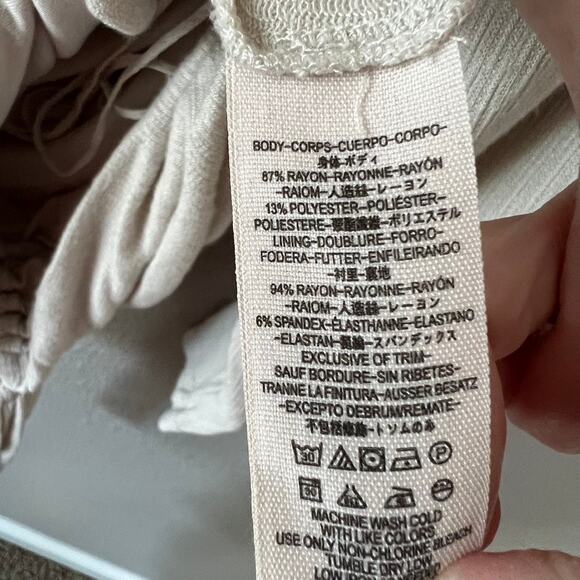 Free People Sundown Mini Dress Ruched Drawstring Side Cowl Neck Long Sleeve - Picture 8 of 8